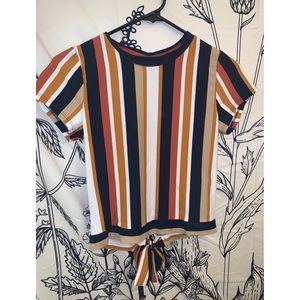 Stripped short sleeve top S